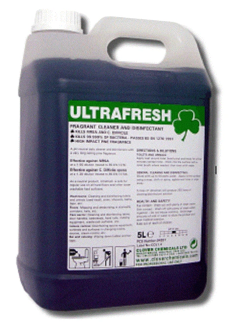 CLOVER CHEMICALS Ultrafresh Fresh Perfumed Cleaner & Disinfectant - Kills MRSA 99.999% Bacteria