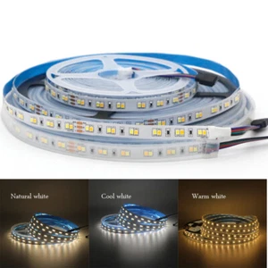 Double Color LED Strip Light SMD 2835 5050 180Led/m CW/WW Dual White CCT 12V 24V - Picture 1 of 43
