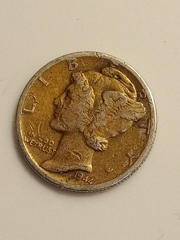 1944 Liberty Dime two tone Cover