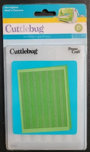 CUTTLEBUG Provo Craft Herringbone A2 Embossing Folder 37-1915 - Picture 1 of 2