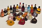 Dollhouse Miniature Drink Beer Whiskey Bottle Lot 👻🧲 (24) Hard Alcohol Set