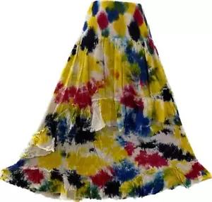 Abito gonna a filo sacro hippie festival bohémien arricciatura tie tintura livello 222442 A - Foto 1 di 3