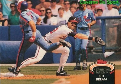 478  SID BREAM  ATLANTA BRAVES TOPPS BASEBALL CARD STADIUM CLUB 1992 - Photo 1/2