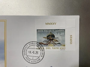 2025 Vaticano Busta con annullo 8.5.2025 Elezione Leone XIV e Fine Sede Vacante - Picture 1 of 3