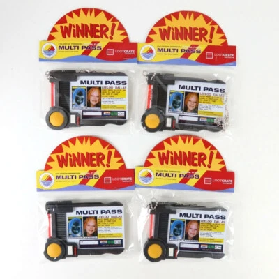 Fifth Element Leelo Dallas Multipass Lanyard Card Holder - Lot of 4 - Defects - Image 1 of 4