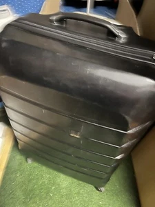 Großer Koffer Titan Schwarz Reisverschluss Schwergänging- Rollen - Bild 1 von 5