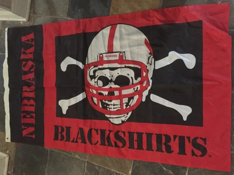 Nebraska Cornhuskers BLACKSHIRTS Premium 3x5 Flag Outdoor Banner University of Cover