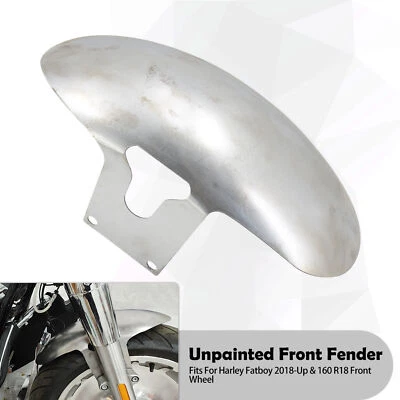 Custom Sporty Short Front Fender Fit For Harley M8 Softail Fatboy FLFB FLFBS 18+ - Imagem 1 de 4