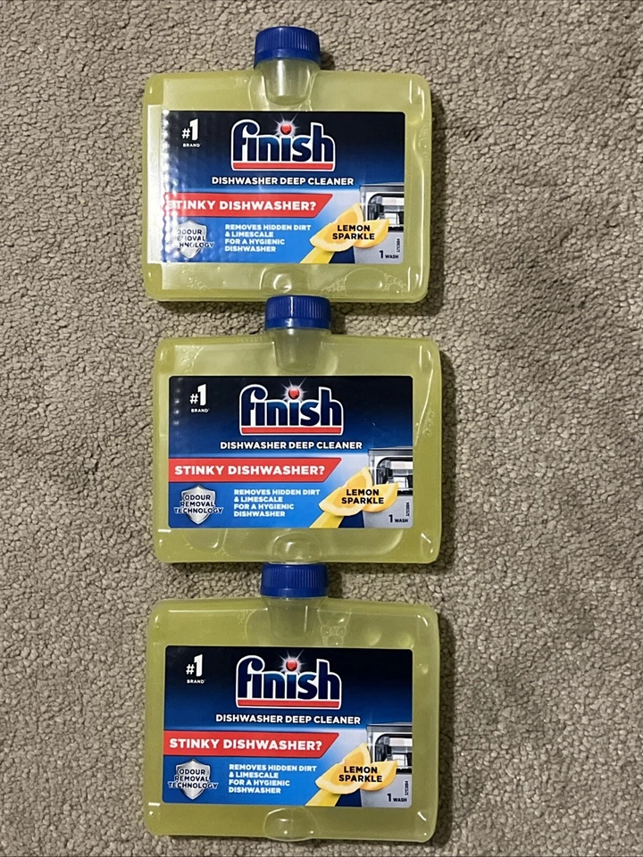 Finish DISHWASHER DEEP CLEANER X 3  (250 ml ) LEMON SPARKLE - Image 1 of 1