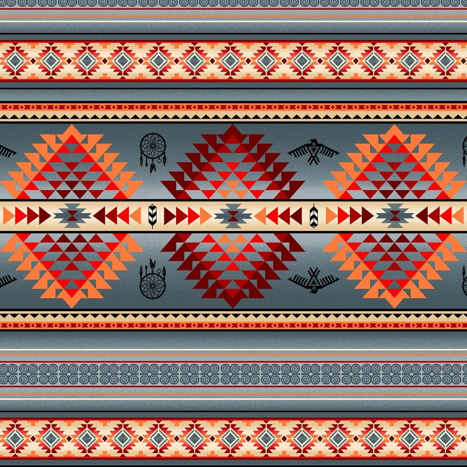 Elizabeth's Studio Tucson 536 Gray Diamond Stripe   Cotton - Image 1 of 1