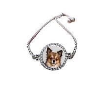 Chihuahua Dog Pet Silver Colour Bracelet With Diamantes And Gift Box