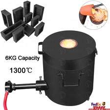 6KG Propane Melting Furnace Graphite Ingot Mold Casting Metal Gold Bar Mould 