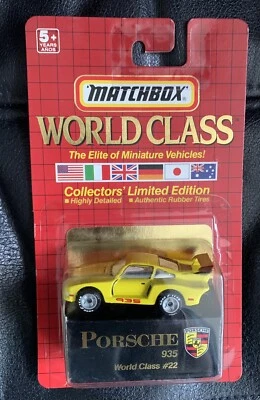 MATCHBOX 1990 CLASE MUNDIAL PORSCHE 935 RARO AMARILLO #22 COLECCIONISTAS EDICIÓN LIMITADA Foto 1 de 2