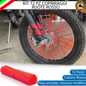 KIT COPRIRAGGI RUOTE MOTO ROSSO 72 PZ ABS PER CAGIVA ELEFANT 900 (1990-1993) IE - Foto 1 di 8