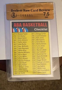 1972-73 Topps #248 ABA Checklist 177-264/UER(236 John Brisker) BGS 7.5 RCR#P1776 - Picture 1 of 2