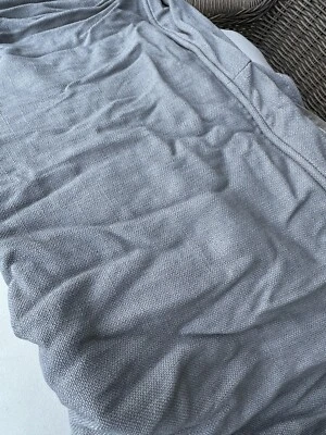 Sillón básico Pottery Barn funda mezcla lino granate gris Foto 1 de 4