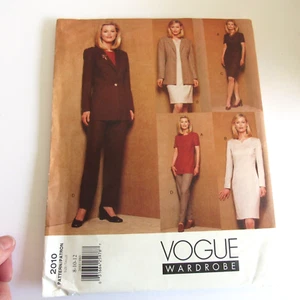 Vintage Sewing Pattern VOGUE Wardrobe # 2010 SZ 8-10-12 FF Complete Dress - Picture 1 of 3