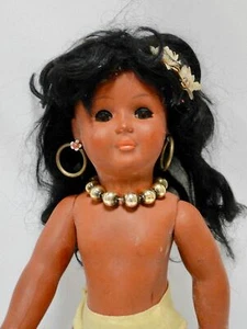 vintage colored mulat Hawaii Belgium Unica early plastic doll - Picture 1 of 8