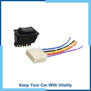 Universal Pack(1) DC 12V 5 Pin Car Power Window Switch w/Wiring Harness Socket - Picture 1 of 5