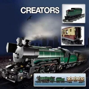 1085pcs Vintage Green Classic Patchwork Locomotive MOC 21005 Building Block Toys - Picture 1 of 5