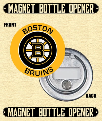 Boston Bruins - Magnet Bottle Opener - Choose From 12 Designs Cover