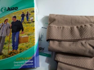Juzo Calze a Compressione 30-40 mmHg Beige, AG Taglia VI XXL Coscia Alta Silicone - Foto 1 di 5