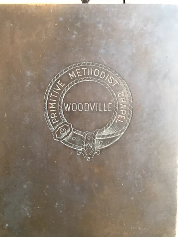 Early 20th Century Bronze Plaque Woodville Primitive Methodist Chapel Sign Cover