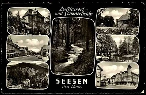 SEESEN alte AK 7 Ansichten Strassen & Plätze Harz Mehrbildkarte ~1950/60 - Picture 1 of 2