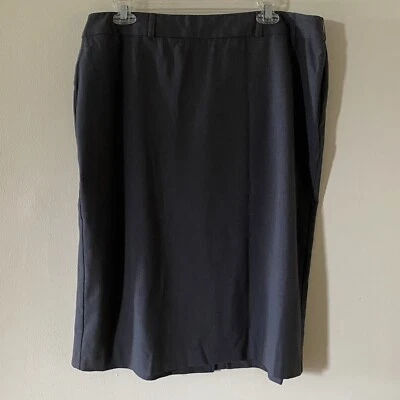 Vintage JM Collection Gray Pencil Skirt Size 16 Stretch Cotton Rayon Spandex - Imagem 1 de 4