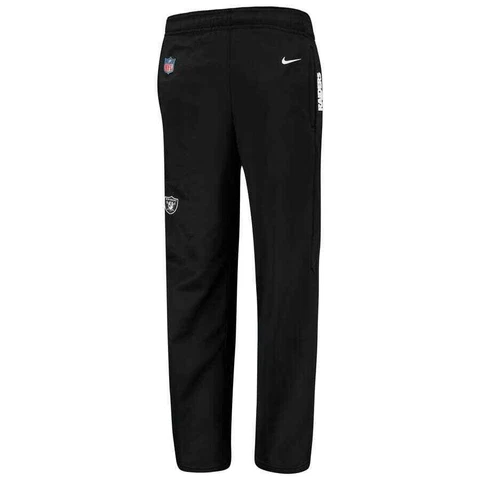 NIKE Youth NFL Oakland Raiders Performance Pants Black Size Large Sweatpants Cover