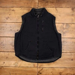 Vintage Lee Workwear Jacket 2XL Vest Sherpa Lined Black - Picture 1 of 8