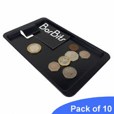 BarBits 10 Plastic Tip Tray With Clip - Bill Presenter Cash Change Holder Trays