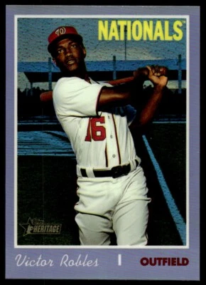 2019 TOPPS HERITAGE CHROME PURPLE VICTOR ROBLES R9 - Image 1 of 2