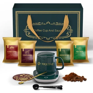 Set regalo tazza e scaldatazza autoriscaldante con 4 confezioni da caffè sapore e cucchiaio clip - Foto 1 di 8