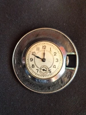 Hermès? / Montre de poche/sac/volante fond squelette & cuir / Art Déco - Photo 1/4