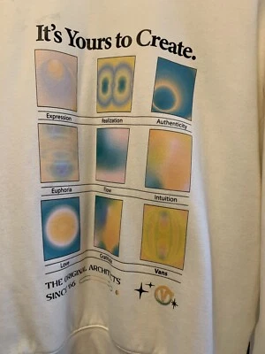 Sudadera para mujer Vans Cream Aura gráfica cuello redondo talla S Y2k Art Consciousness Foto 1 de 4