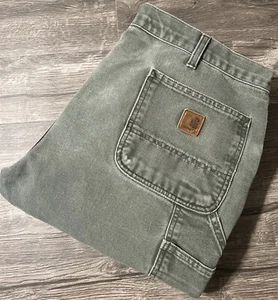 Carhartt B11 MOS Washed Duck Work Dungaree, Green 40x36(38x33) - Picture 1 of 15