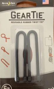 GearTie - 6 Inches (15.2 cm) - Black - Picture 1 of 1