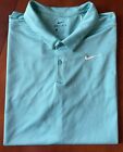 Nike Golf Polo Shirt Mens XXL Blue/Green Short Sleeve Dri Fit