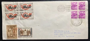 1961 Rome Italy Airmail First Day Cover FDC European Convention Mixed Frank - Picture 1 of 2
