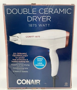 Conair Double Ceramic Hair Dryer, 1875W Hair Dryer with Ionic Conditioning-NEW - Picture 1 of 6