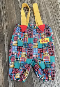 Vintage Hasbro Playskool 1993 Buddy Doll Replacement Outfit Overalls Patchwork - Picture 1 of 6