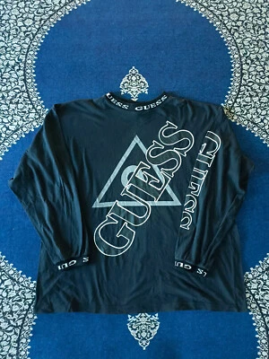 Vintage Guess USA Long Sleeve Men X-Large Black Shirt By Georges Marciano - Image 1 of 4