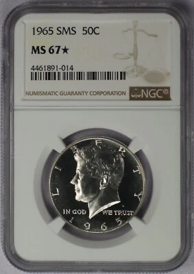 1965 SMS 50c Kennedy Half Dollar - NGC MS 67 STAR - Image 1 of 2