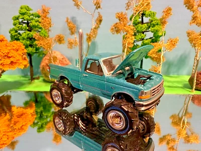 Custom Lifted, Ford F150, Beautiful Calypso Green, Ford 1995 Muffler G5 Lift Kit - Image 1 of 4