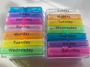 wöchentlicher Tablettenhalter x2 geöffnet, aber nicht benutzt. - Bild 1 von 4