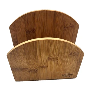 Servilletero de madera Bamboo Guys 5,5x6x2" - Imagen 1 de 8