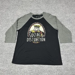 Social Distortion XL Raglan Shirt Black Cotton Band Rock GUC - Picture 1 of 6