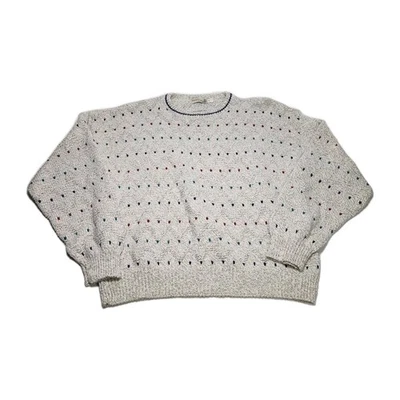 Vtg 1990's FIELDMASTER Polka Dot Pullover 100% Cotton Sweater MADE IN USA - EUC - Image 1 of 4