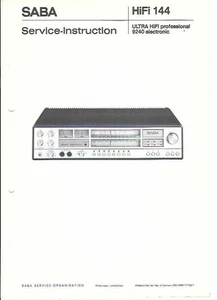 Saba Original Service Manual für ULTRA hifi professional 9240 - Picture 1 of 1